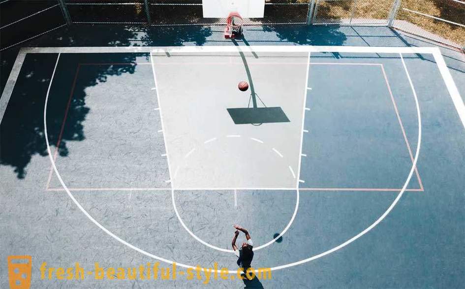 Basketballbane: bilder, størrelser og funksjoner