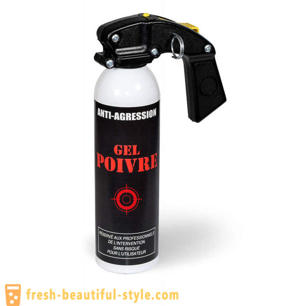 Gass spray for selvforsvar: en gjennomgang av de beste modellene, tips om valg, instruksjon, ansvarlighet