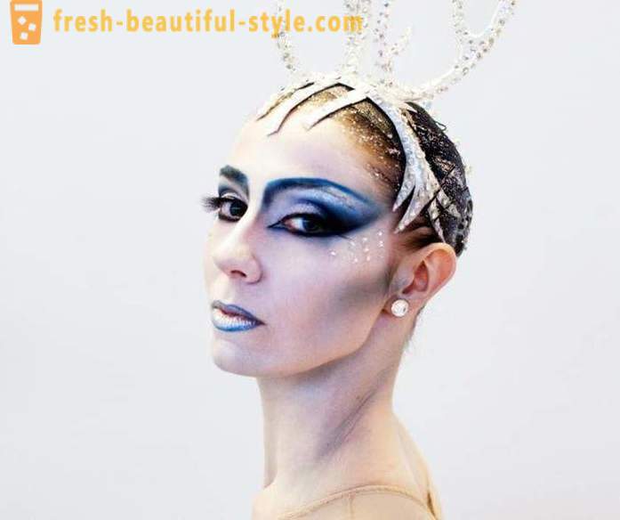 Makeup Snow Queen: alternativer makeup og foto