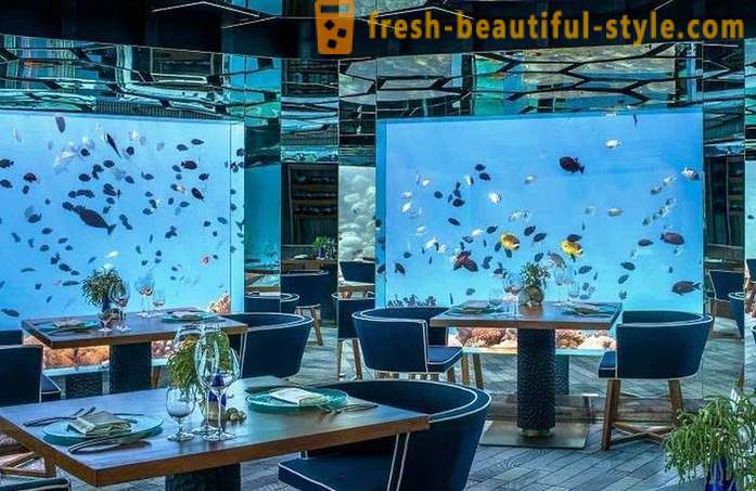 Luksus undersjøisk restaurant i Maldivene