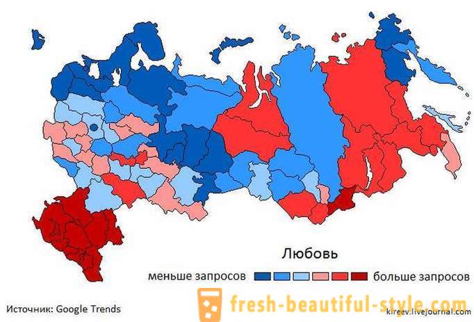 Geografisk skam og skjensel: hvor i Russland de fleste av Google 