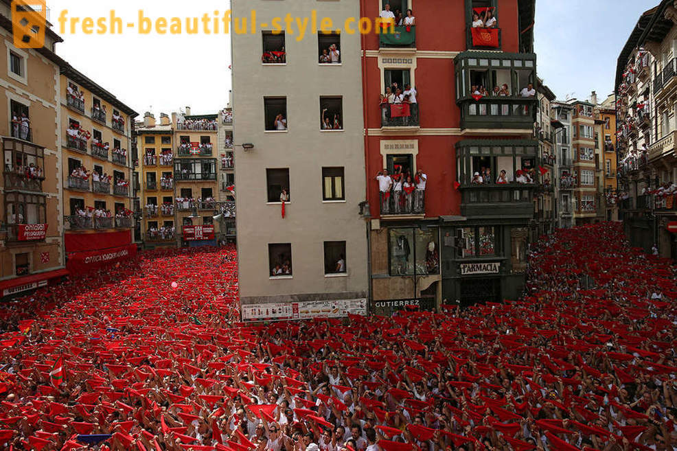 Hvordan var det årlige okseløpet i Pamplona, ​​Spania