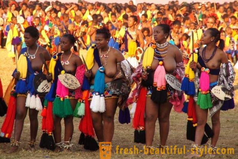Parade av jomfruer i Swaziland i 2017