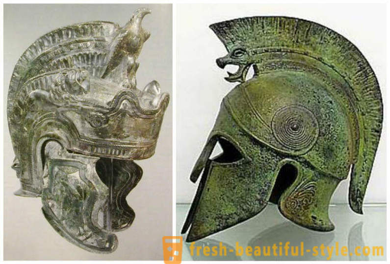 Knightly antrekk, gladiator masker, militære hjelmer og lignende gjennom tidene