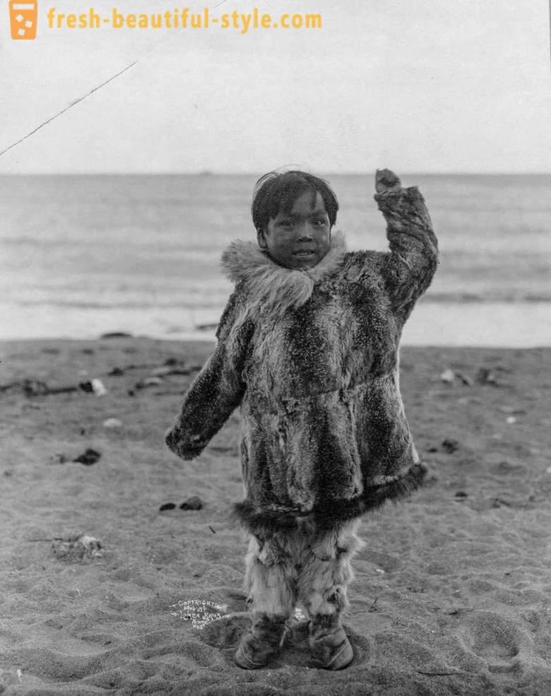 Alaskan eskimoer av uvurderlig historiske fotografier 1903 - 1930 år