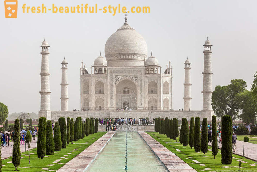 En kort stopp i India. Utrolig Taj Mahal