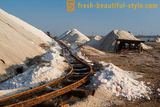 Utvinning av salt som bor i Crimea