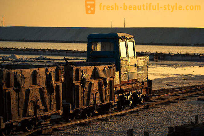 Utvinning av salt som bor i Crimea