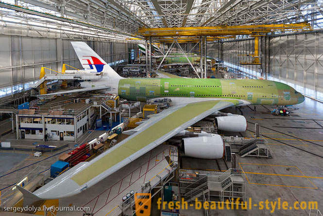Hvordan bygge A380 og hvordan de ser ut på innsiden