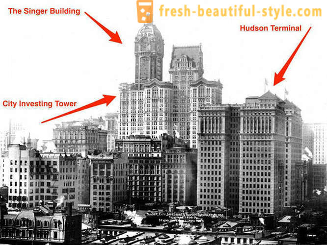 Vakker gammel bygning i New York, som ikke lenger eksisterer