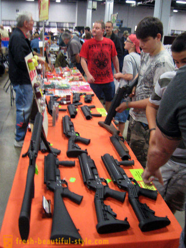 Utstilling og salg av våpen i USA