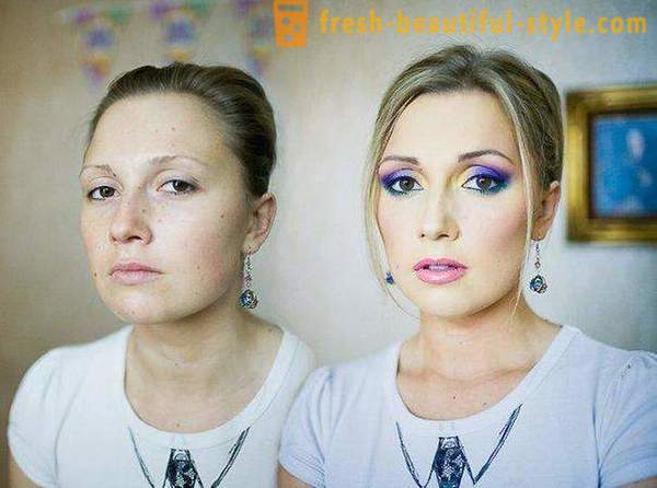 Før og etter: make-up som et middel til å endre utseendet