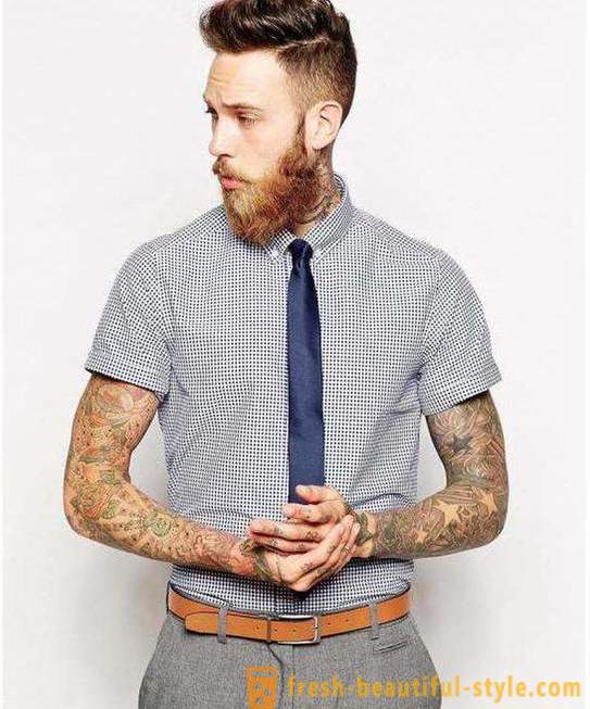 Knyt en kortermet skjorte på problemet. Iført tie mantlet korte ermer (bilde). Kan jeg bruke et slips med en skjorte med korte ermer på etikette?