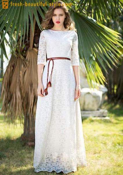 Lang hvit kjole - en spesiell del av kvinners garderobe