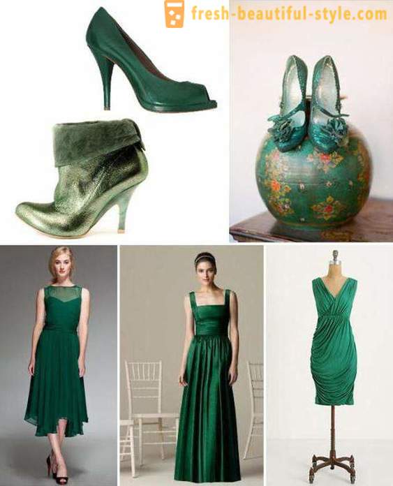 Fra hva du skal ha smaragd kjole? Sminke, manikyr, kjole sko for smaragd