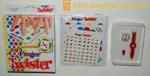 Underholdning for barn og voksne - Finger Twister. spillereglene